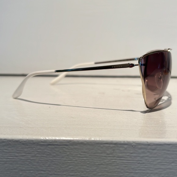 LIKE NEW PRADA SPR 65V ZVN 3D0 GOLD BROWN AUTHENTIC SUNGLASSES FRAME SPR65V - Picture 3 of 7